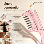 2-in-1 Transparent Essential Oil Applicator & Scalp Massager Comb