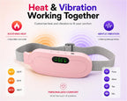 Digital Period Heating Pad & Vibrating Belt | Fast Menstrual Cramp Relief