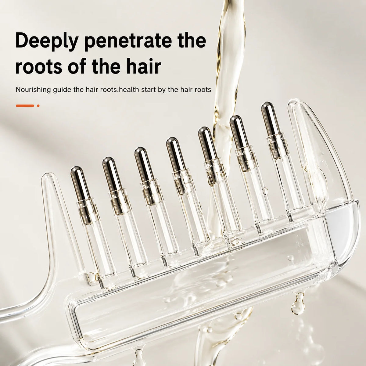 2-in-1 Transparent Essential Oil Applicator & Scalp Massager Comb